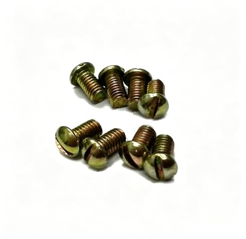Generico 30 Pezzi M4 Viti in Ottone a Testa Tonda con Intaglio Una Vite a Testa cilindrica di Tipo Sord Bulloni Meccanici Bullone in Ottone GB67 8 10 12 MM 25mm-40mm di Lunghezza(10mm)
