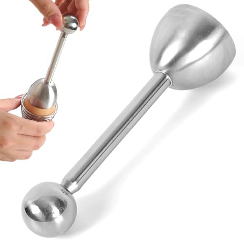 Stainless Steel Egg Cracker Egg Peeler - 1 PCS Boiled Egg Shell Remover Egg Topper, Egg Cutter Shell Separator, Breakfast Kitchen Tool for Home Hotel Restaurant