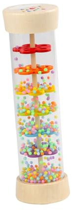 SUPVOX Bâton de Pluie en Bois Jouet Musical pour Garçon et Filles Imitation Sonore de Pluie Surface Lisse Présent d'anniversaire et Jeu en Intérieur