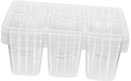 TOYANDONA 10pezzi Vassoio per Piantine di Plastica da Giardino Vasi per Piante Semplici Contenitori per Piante Adatti alla Coltivazione di Fiori Ortaggi e Frutta