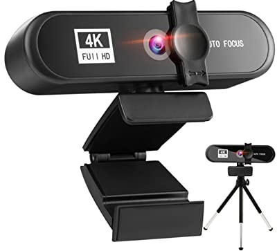 Webbkamera, Webbkamera 2K 4K 1080p Full Hd Med mikrofon autofokus Usb Webkamera möte for bärbar dator Pc Dator Mini Cam Tillbehör(1080P (With Tripod))