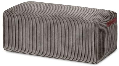 Green Bean Indoor Cord Sitzhocker Pouf Cube Max 70x33x28cm mit EPS-Perlen Füllung - kuschelig weich waschbar - die ideale Ergänzung zum Sitzsack für Kinder & Erwachsene - Anthrazit