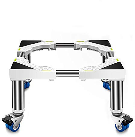 AYCDL Washing Machine Stand Base Heavy Duty Washing Machine Stand Appliance Wheels Adjustable Fridge Trolley Movable Refrigerator Cabinet Base 45-65cm Washer Dryer Stainless S