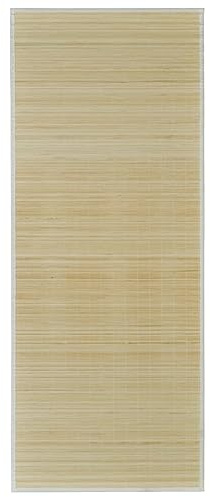 Makastle Bambus Teppich Wohnzimmerteppich Lang Läufer für Küche, Korridor, Natur Rechteckig 80x300 cm