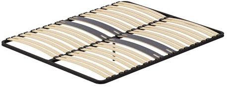 i-flair Brion Lattenrost 180x200 cm, Stabiler Metallrahmen mit Federholzleisten, 2 Liegeflächen, verstärkte Mittelzone mit extra Breiten Leisten, bis 300 kg belastbar