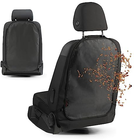 Walser Rückenlehnenschutz Blacky, Trittschutz-Auto, robuster Autositzschoner für die Rückseite, Rücksitzschoner 40x62cm schwarz