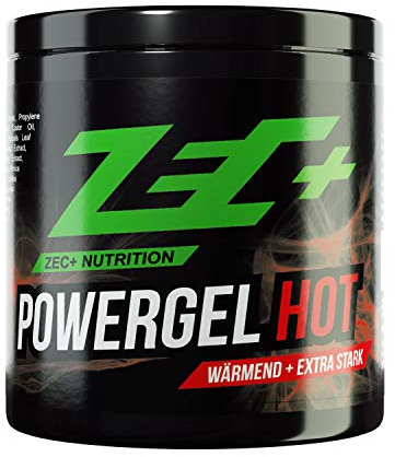 ZEC+ Powergel Hot – 500 ml wärmendes Sportgel, Recovery-Gel für Bodybuilding, Kraftsport und nach intensiven Workouts, mit Kampfer und natürlichen Extrakten, Made in Germany