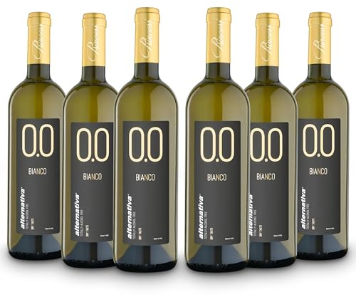ALTERNATIVA Bianco Dry Analcolico 0.0% - 6 Bottiglie da 750ml Alcool Free | Dealcolato Italiano Senza Alcol - Ideale per Celebrazioni e Regali