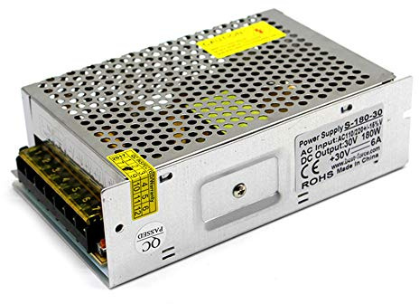 30 V 6 A 180 W LED Conducción Fuente de alimentación conmutada la industriales suministro de energía Monitor – Equipos Motor Transformador CCTV CNC 110/220VAC de dc30 V conmutación Power Supply