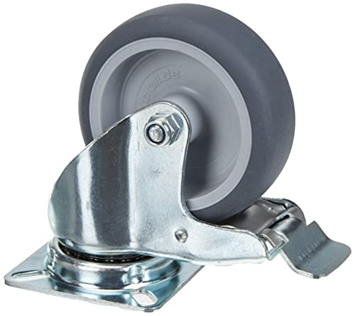 Metafranc Lenkrolle Ø 75 mm – Gummi-Rad – 60 x 60 mm Platte