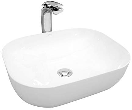 Design Keramik Waschtisch Handwaschbecken Aufsatz-Waschschale 50cm x 40cm x 14,5cm FÜR BADEZIMMER GÄSTE WC Mona