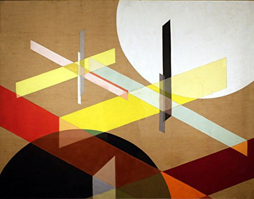 Bauhaus Design geometrisches Design geometrische Wand-Kunst Bauhaus Kunstdruck Bauhaus Drucke Landschaft geometrisches deutsches Design abstrakte Wand-Kunst (21x30cm (A4))