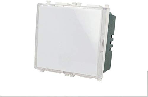 Pulsante Con Targa Porta Nome 2M Per Campanello Bianco Compatibile Vimar Plana