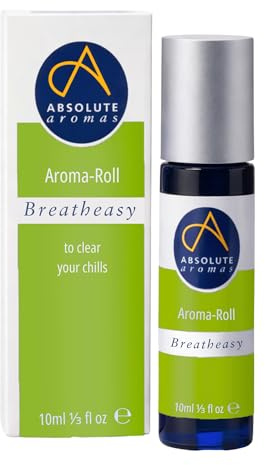 Absolute Aromas Breatheasy Aroma-Roll Roller Ball - Contains 100% Pure, Natural Eucalyptus, Tea Tree, Ravinstsara Essential Oil