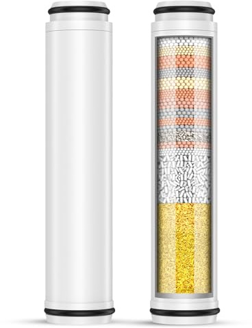 FEELSO Shower Filter for Handheld Shower Head, 2 Pack 15 Stage Replacement Filters for Hard Water Remove Chlorine and Harmful Substances