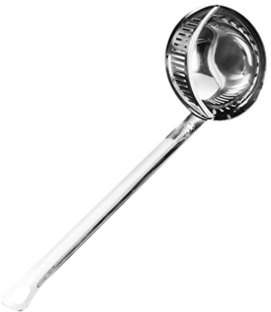HEMOTON Cucharón Separador de Aceite de Acero Inoxidable cucharón Separador de Salsa Skimmer Sopa colador de Sopa Separador de Aceite Cuchara de Cocina colador de Grasa de filtrado Cuchara
