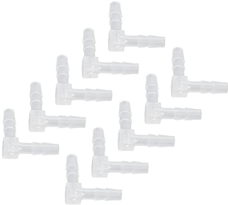 10 St Plast Armbågsslang Hulling 90 Graders Armbåge L Passning, Lika Hullingförsedda Skarvar Mender Adapter Union Adapter(4mm)