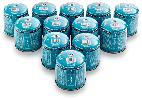 TOM 6 x, 12 x oder 48 x 190 g gaskartuschen Butangas Kartuschen mit Sicherheitsventil – Butan Gas Kartuschen ideal für Ihren Campingkocher, Camping Lampe oder für Lötbrenner, Abflämmgerät & Co.