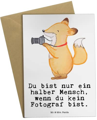 Mr. & Mrs. Panda abiturkarte Fotograf Herz - Geschenk, Fotografie, weihnachtskarten, Grußkarte, Ausbildung, einladungskarten, osterkarte, osterkarten, Grußkarten, Spruch