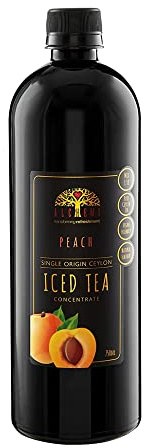 Alchemy Peach Iced Tea Cordial Syrup Concentrate for Cocktails & Mocktails (1 x 750ml)