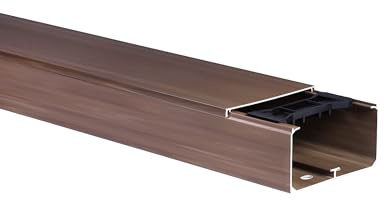 10m KOMIB Kabelkanal/Kabelkanäle/Kabelführung - Verschiedene Größen und Farben - Schraubbar - 5 x 2m Stangen - (Braun - Holz Design, 90 x 60 mm)