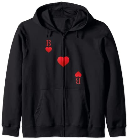 Spielkarte Herz Bube Poker Karten Fasching Karneval Kostüm Kapuzenjacke