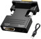 Adattatore da HDMI a VGA con Audio 3,5 mm, 1080P 60HZ Convertitore da HDMI Femmina a VGA Maschio per Interfaccia da 3,5 mm su Computer Beamer, Laptop, PC, Monitor, Proiettore e HDTV