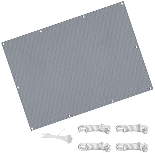 Sonnensegel Rechteckig Luftdurchlässig 2 x 4.5 m UV-Schutz Windschutz Terrasse Überdachung mit ÖSen und Kostenlosem Seil für Patio Hinterhof Rasengarten, Grau