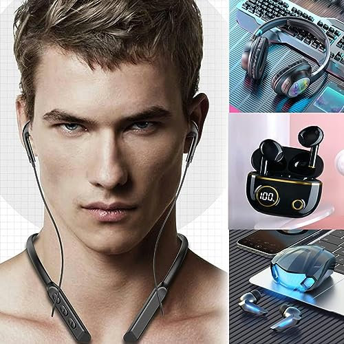 ASVIL Écouteurs Bluetooth, casque supra-auriculaire, casque sans fil avec micro, casque de jeu avec basses autour de l'oreille, casque de jeu pour voyage, bureau à domicile, casque de jeux