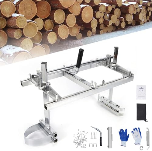 Mobiles Sägewerk für Kettensäge - Profi Chainsaw Mill Kettensäge, Tauchsäge mit Führungsschiene für eine Vielzahl von Holzschneideanforderungen | Max. Schnittdicke 12.7-300 mm | 14-24 Motorsäge