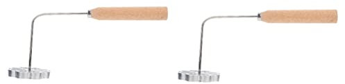 Ciieeo 2 Stk Youdunzi-Form gebraten spritz Kekspresse Werkzeug Waffeln Küchenzubehör praktische Krabbengebäckform Krapfen schmücken Kattun handhaben Baby einstellen Holz
