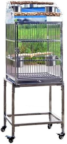 Professioneller Vogelkäfig für Haustiere, Vogelträger, Gartendekoration, Papageienkäfige für große Vögel, großer Vogelkäfig aus Edelstahl, mobiler Papageienkäfig für den Außenbereich, erhöhter Rahmen