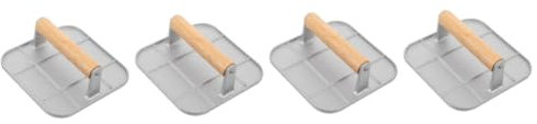 Cabilock 4pcs Burger Patty Maker Wood Handle Burger Press Meat Patty Press Shaper Kitchen Non-stick Surface