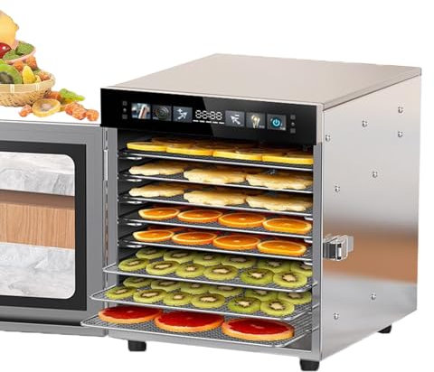 forplubossmmp Deshidratador De Alimentos Eléctrico De 8/12 Capas, Máquina Secadora De Alimentos, Máquina Secadora De Frutas Y Carnes, Máquina Secadora De Alimentos De Acero Inoxidable,8-Layer