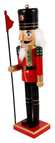 Didiseaon Casse-Noisette Bois Décoration De Noël Soldat De Bureau Figurine Traditionnelle Cadeau Intérieur