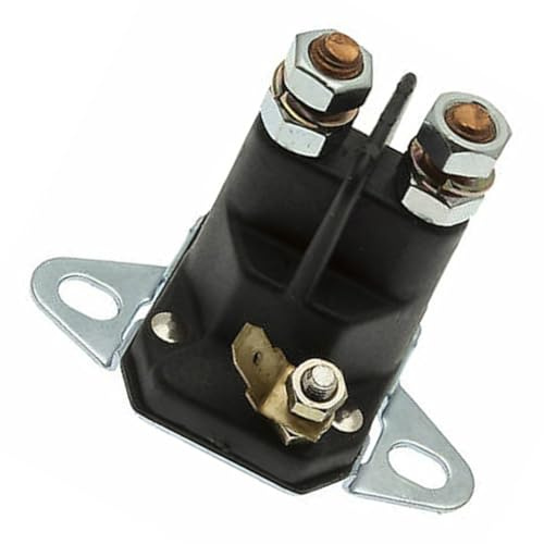 Interrupteur solénoïde pour tracteur de tondeuse autoportée – pour universel, pôle de 6,35 mm, pièce de rechange à 3 bornes compatible avec AMF/Dymark 53716, Ariens 305770, Bolens 1751569, Murray