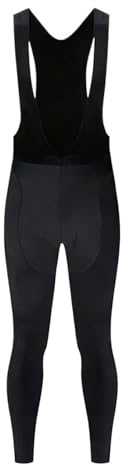 GOXQIT Salopette Ciclismo Calzamaglia con Bretelle da Ciclismo Pantaloni in Pile Termico Antivento Impermeabili Invernali Bici Riscaldamento Caldi Uomo(S)