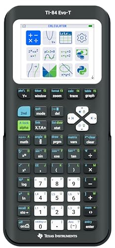Texas Instruments TI-84 Evo-T Graphical Calculator, Python Support, Rechargeable, USB-C, Test Mode