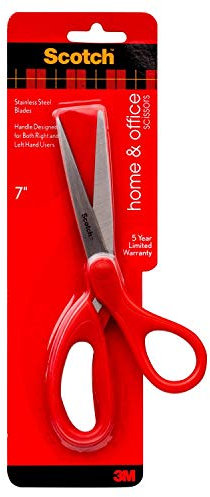 Scotch Universal Scissors, Red - 18cm - Ideal for Precise Cutting, Great for Everyday Use