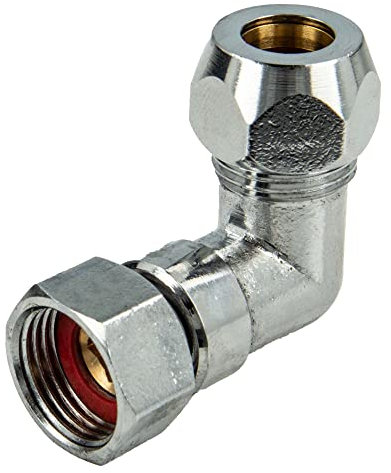 Raccordo angolare per tubo Ø 10 mm con dado MS – cromato