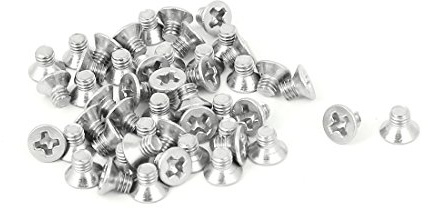sourcing map 50 Stück Phillips Senkkopfschrauben M3x4mm Edelstahl Kreuz Flach angesenkt versenkt Senkkopfschrauben