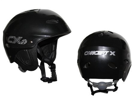 Concept X Kite + Surf Helm CX Pro Wassersporthelm White/Schwarz/Carbon (carbon, XL)