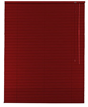 Easy-Shadow Hochwertige Alu-Aluminium Jalousie Rollo Jalousette 80 x 200 cm / 80x200 cm in Farbe rot - Bedienseite rechts/Maßanfertigung