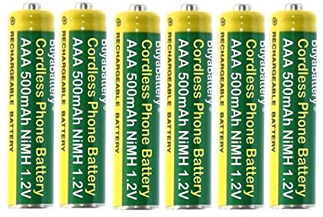 Buyabattery Cordless Phone Batteries AAA 500mAh 1.2v Rechargeable NiMH (3 Pairs)