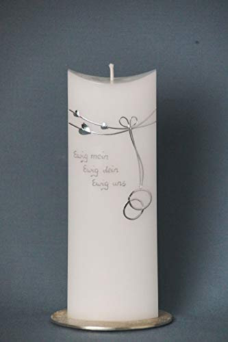 Hochzeitskerze/Brautkerze in Sonderform, inklusive Beschriftung ! W-11
