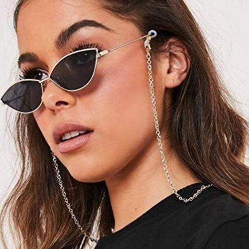 Yienate Bohemia Damen Brillenketten mit Legierung O-Kette Brillen-Zubehör Brillen-Retainer - Brillen-Riemenhalter - Sonnenbrillen-Retainer Strap (Silber)