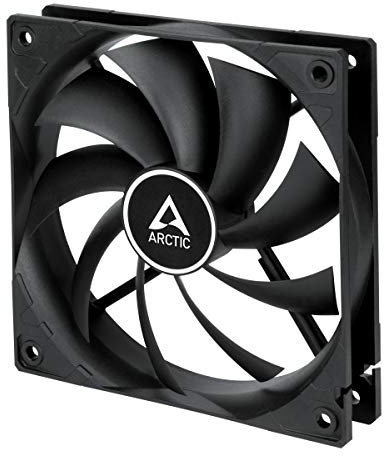 ARCTIC F12 PWM PST - Ventilador PC 120mm, Fan 120mm, Ventilador de Caja para CPU con PWM Sharing Technology (PST), Motor Muy Silencioso, Computadora, 230–1350 rpm - Negro