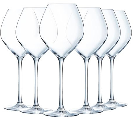 Chef&Sommelier Cheer Up - Juego de 6 copas de vino tinto (55 cl), diseño moderno y elegante, resistencia al agua estándar