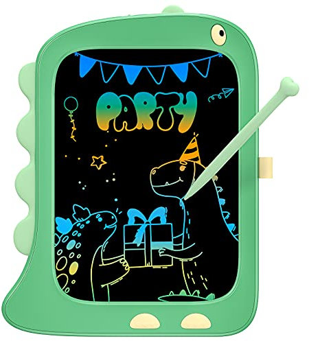 TEKFUN LCD Schreibtafel Zeichenbrett 8,5 Zoll, Spielzeug ab 3 4 5 6 Jahre alte Jungen Mädchen, Dinosaurier Kinder Maltafel Geschenke für Geburtstag Weihnachts (Grün)