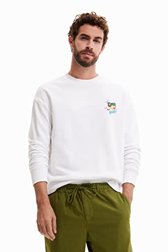 Desigual Sudad_Clark 1000 Blanco Sudadera, S para Hombre